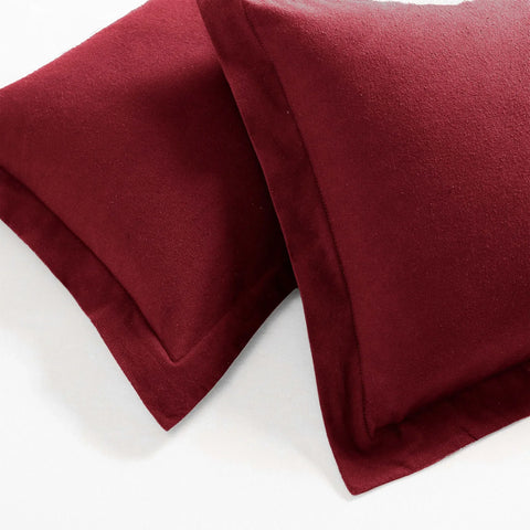 100% Cotton Flannel Solid Modern Fuzzy Duvet Cover Set