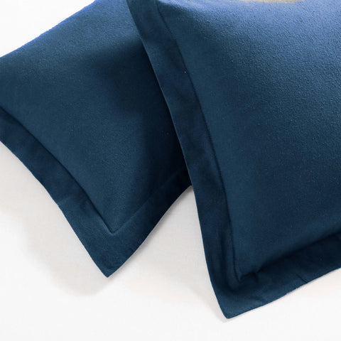100% Cotton Flannel Solid Modern Fuzzy Duvet Cover Set