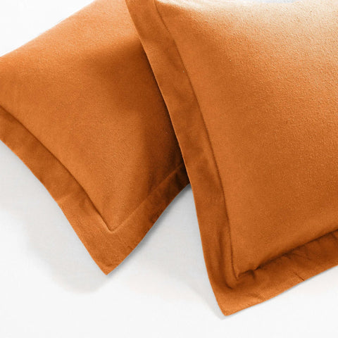 100% Cotton Flannel Solid Modern Fuzzy Duvet Cover Set