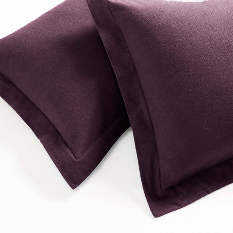 100% Cotton Flannel Solid Modern Fuzzy Duvet Cover Set
