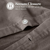 100% Cotton Flannel Solid Modern Fuzzy Duvet Cover Set