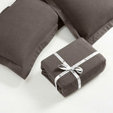 100% Cotton Flannel Solid Modern Fuzzy Duvet Cover Set