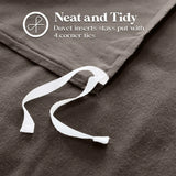 100% Cotton Flannel Solid Modern Fuzzy Duvet Cover Set