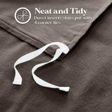 100% Cotton Flannel Solid Modern Fuzzy Duvet Cover Set