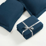 100% Cotton Flannel Solid Modern Fuzzy Duvet Cover Set