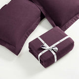 100% Cotton Flannel Solid Modern Fuzzy Duvet Cover Set