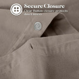 100% Cotton Flannel Solid Modern Fuzzy Duvet Cover Set