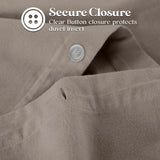100% Cotton Flannel Solid Modern Fuzzy Duvet Cover Set
