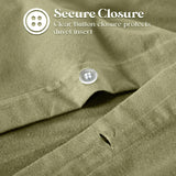 100% Cotton Flannel Solid Modern Fuzzy Duvet Cover Set