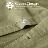 100% Cotton Flannel Solid Modern Fuzzy Duvet Cover Set