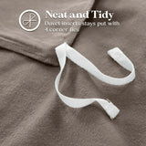 100% Cotton Flannel Solid Modern Fuzzy Duvet Cover Set