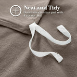 100% Cotton Flannel Solid Modern Fuzzy Duvet Cover Set