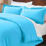 100% Cotton Flannel Solid Modern Fuzzy Duvet Cover Set