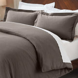 100% Cotton Flannel Solid Modern Fuzzy Duvet Cover Set