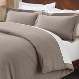 100% Cotton Flannel Solid Modern Fuzzy Duvet Cover Set