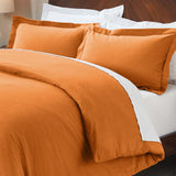 100% Cotton Flannel Solid Modern Fuzzy Duvet Cover Set