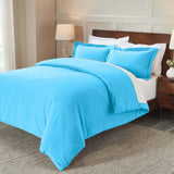 100% Cotton Flannel Solid Modern Fuzzy Duvet Cover Set