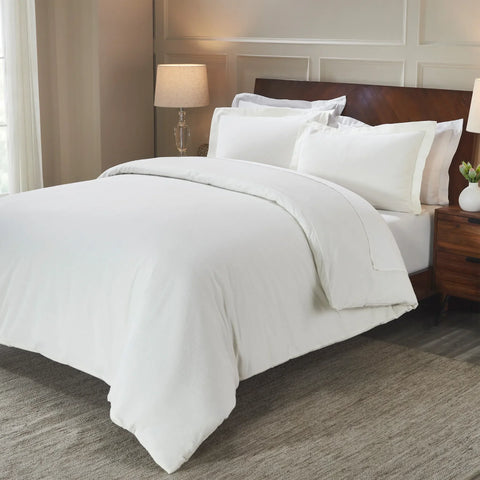 100% Cotton Flannel Solid Modern Fuzzy Duvet Cover Set