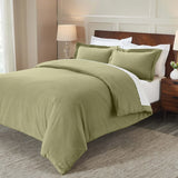 100% Cotton Flannel Solid Modern Fuzzy Duvet Cover Set