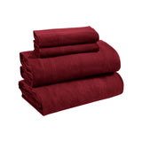 100% Cotton Flannel Sheets Set -  Solid Deep Pocket Bed Sheet Set