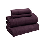 100% Cotton Flannel Sheets Set -  Solid Deep Pocket Bed Sheet Set