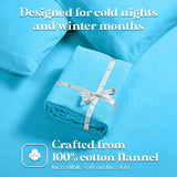 100% Cotton Flannel Sheets Set -  Solid Deep Pocket Bed Sheet Set