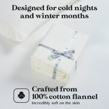 100% Cotton Flannel Sheets Set -  Solid Deep Pocket Bed Sheet Set