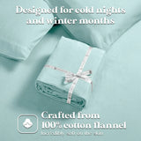 100% Cotton Flannel Sheets Set -  Solid Deep Pocket Bed Sheet Set