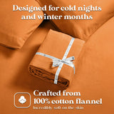 100% Cotton Flannel Sheets Set -  Solid Deep Pocket Bed Sheet Set