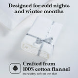 100% Cotton Flannel Sheets Set -  Solid Deep Pocket Bed Sheet Set
