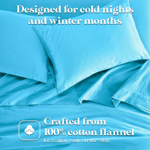 Cotton Flannel Pillowcases Soft Fuzzy Set of 2