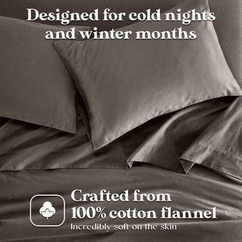 Cotton Flannel Pillowcases Soft Fuzzy Set of 2