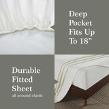 100% Cotton Flannel Sheets Set -  Solid Deep Pocket Bed Sheet Set