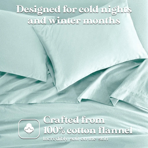 Cotton Flannel Pillowcases Soft Fuzzy Set of 2