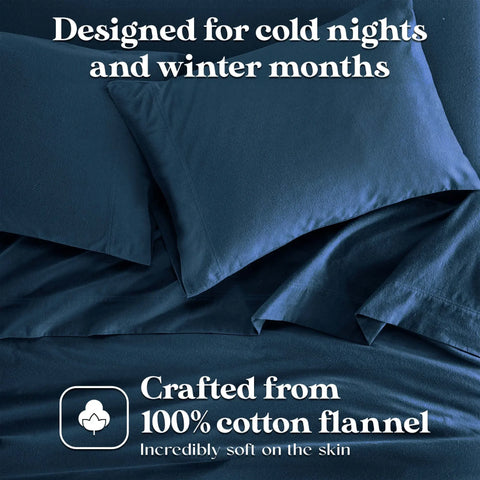 Cotton Flannel Pillowcases Soft Fuzzy Set of 2