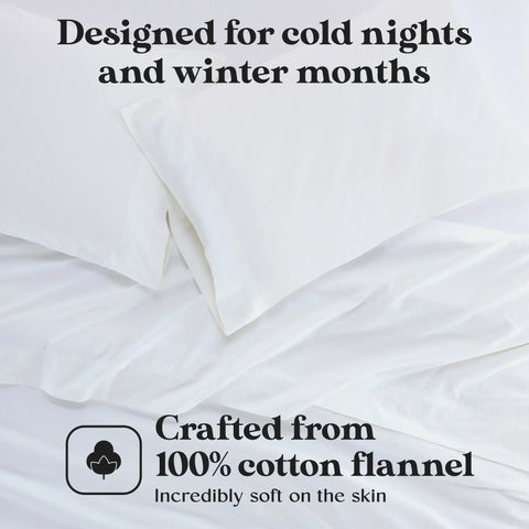 Cotton Flannel Pillowcases Soft Fuzzy Set of 2