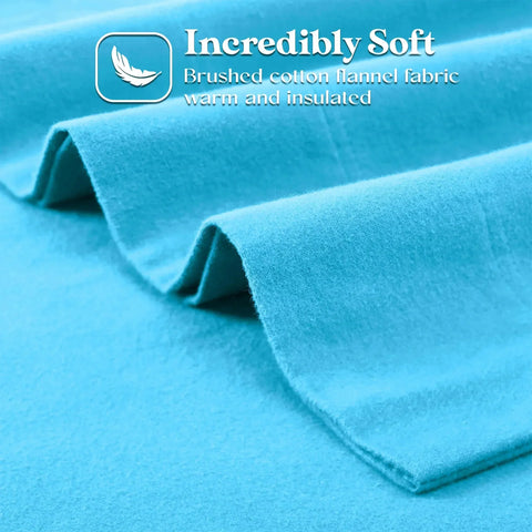 Cotton Flannel Pillowcases Soft Fuzzy Set of 2