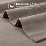 100% Cotton Flannel Sheets Set -  Solid Deep Pocket Bed Sheet Set