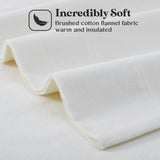 100% Cotton Flannel Sheets Set -  Solid Deep Pocket Bed Sheet Set