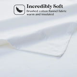 100% Cotton Flannel Sheets Set -  Solid Deep Pocket Bed Sheet Set