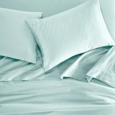 100% Cotton Flannel Sheets Set -  Solid Deep Pocket Bed Sheet Set