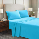100% Cotton Flannel Sheets Set -  Solid Deep Pocket Bed Sheet Set