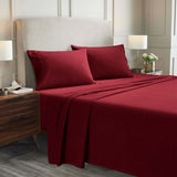 100% Cotton Flannel Sheets Set -  Solid Deep Pocket Bed Sheet Set