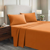 100% Cotton Flannel Sheets Set -  Solid Deep Pocket Bed Sheet Set