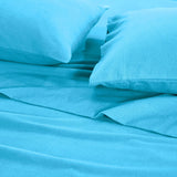 100% Cotton Flannel Sheets Set -  Solid Deep Pocket Bed Sheet Set