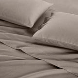 100% Cotton Flannel Sheets Set -  Solid Deep Pocket Bed Sheet Set