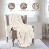 Superior Fleece Plush Medium Weight Fluffy Soft Decorative Throw