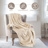 Superior Fleece Plush Medium Weight Fluffy Soft Decorative Throw