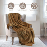 Superior Fleece Plush Medium Weight Fluffy Soft Decorative Throw