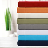 100% Cotton Flannel Sheets Set -  Solid Deep Pocket Bed Sheet Set